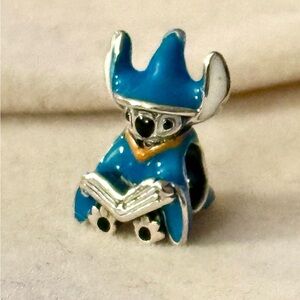 Blue enamel Stitch Wizard Disney Charm fit Pandora